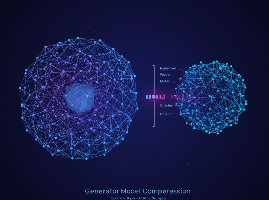 Create a featured image for a post about: Generator model compression strategies