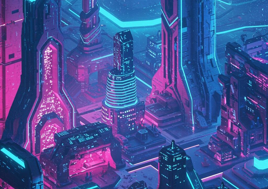Create a featured image for a post about: Novel architecture image generator experiment