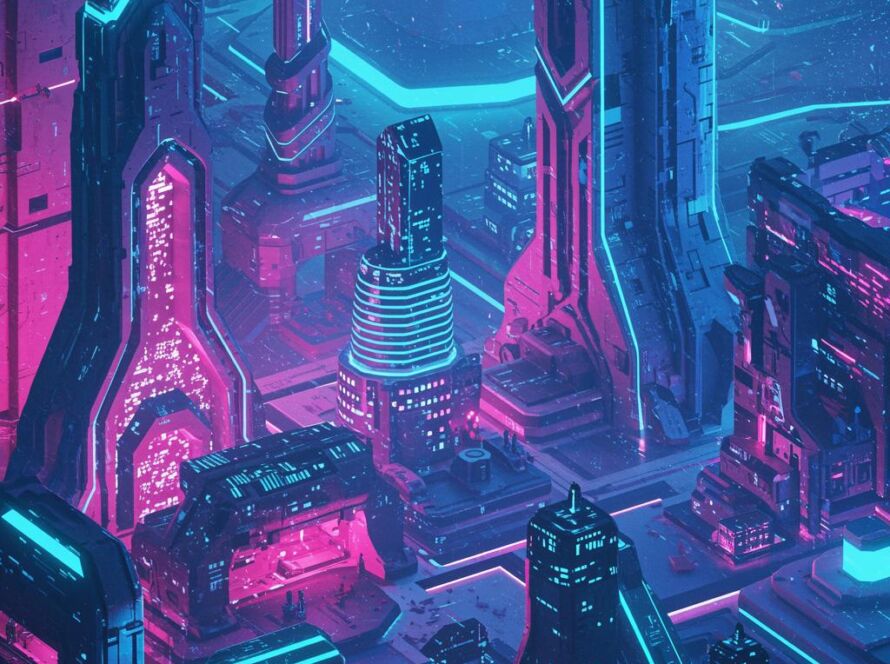Create a featured image for a post about: Novel architecture image generator experiment