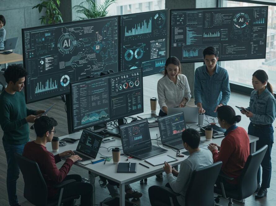 Create a featured image for a post about: AI Jobs