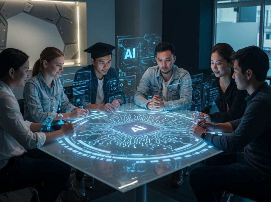 Create a featured image for a post about: AI Course