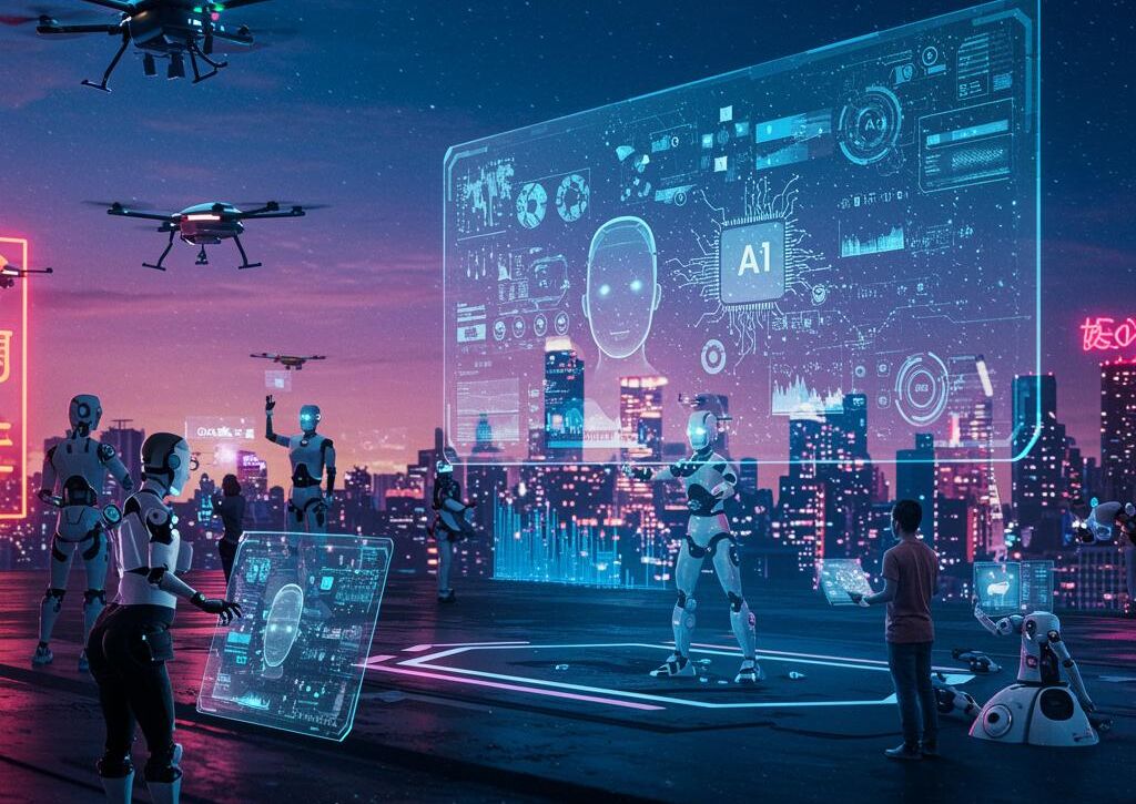 Create a featured image for a post about: AI Future