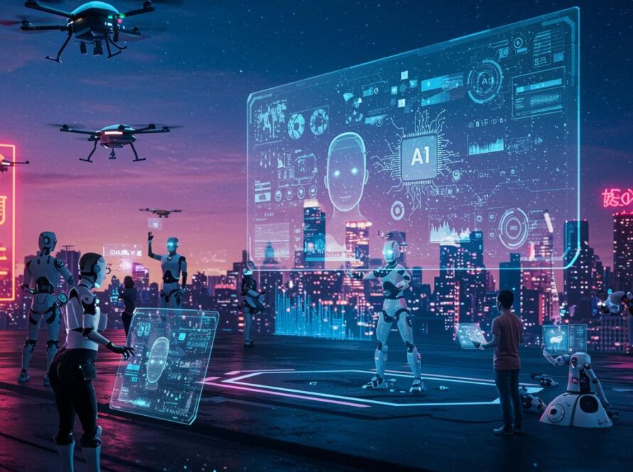 Create a featured image for a post about: AI Future