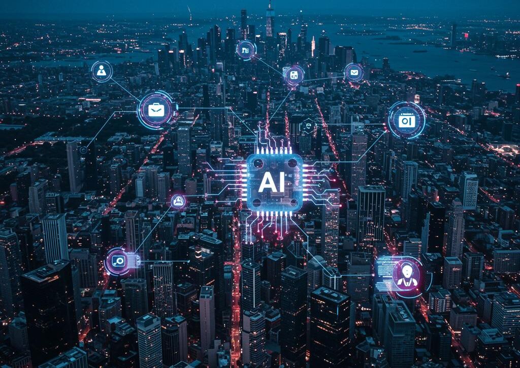 Create a featured image for a post about: AI Solutions