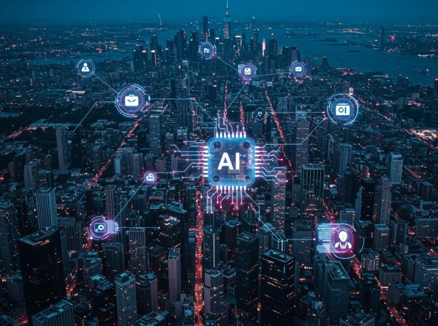 Create a featured image for a post about: AI Solutions