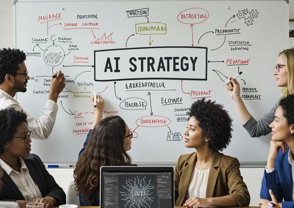 Create a featured image for a post about: AI Strategy