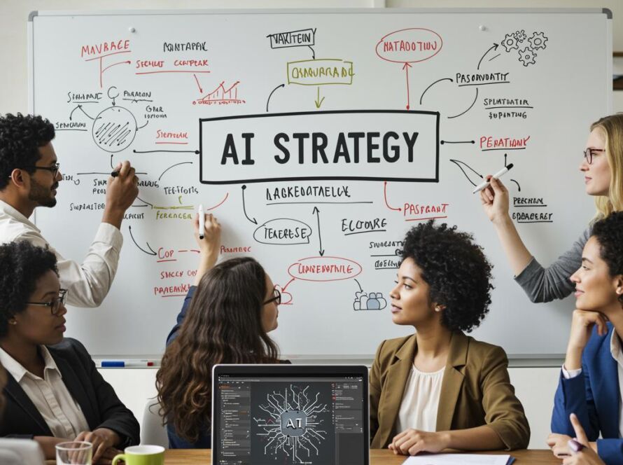 Create a featured image for a post about: AI Strategy