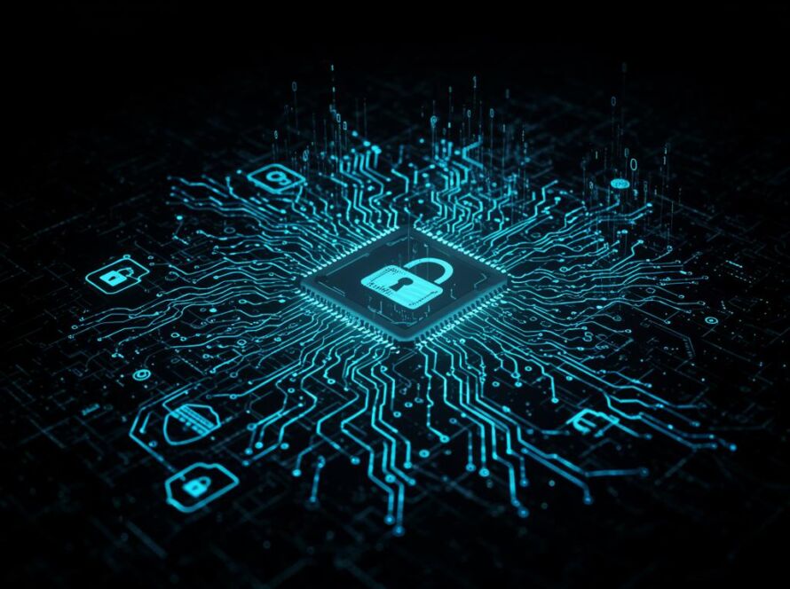 Create a featured image for a post about: AI Security