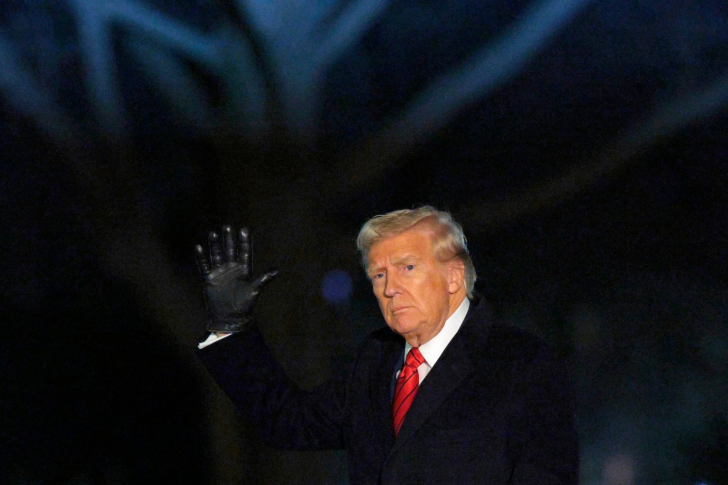 Donald Trump on the South Lawn of the White House