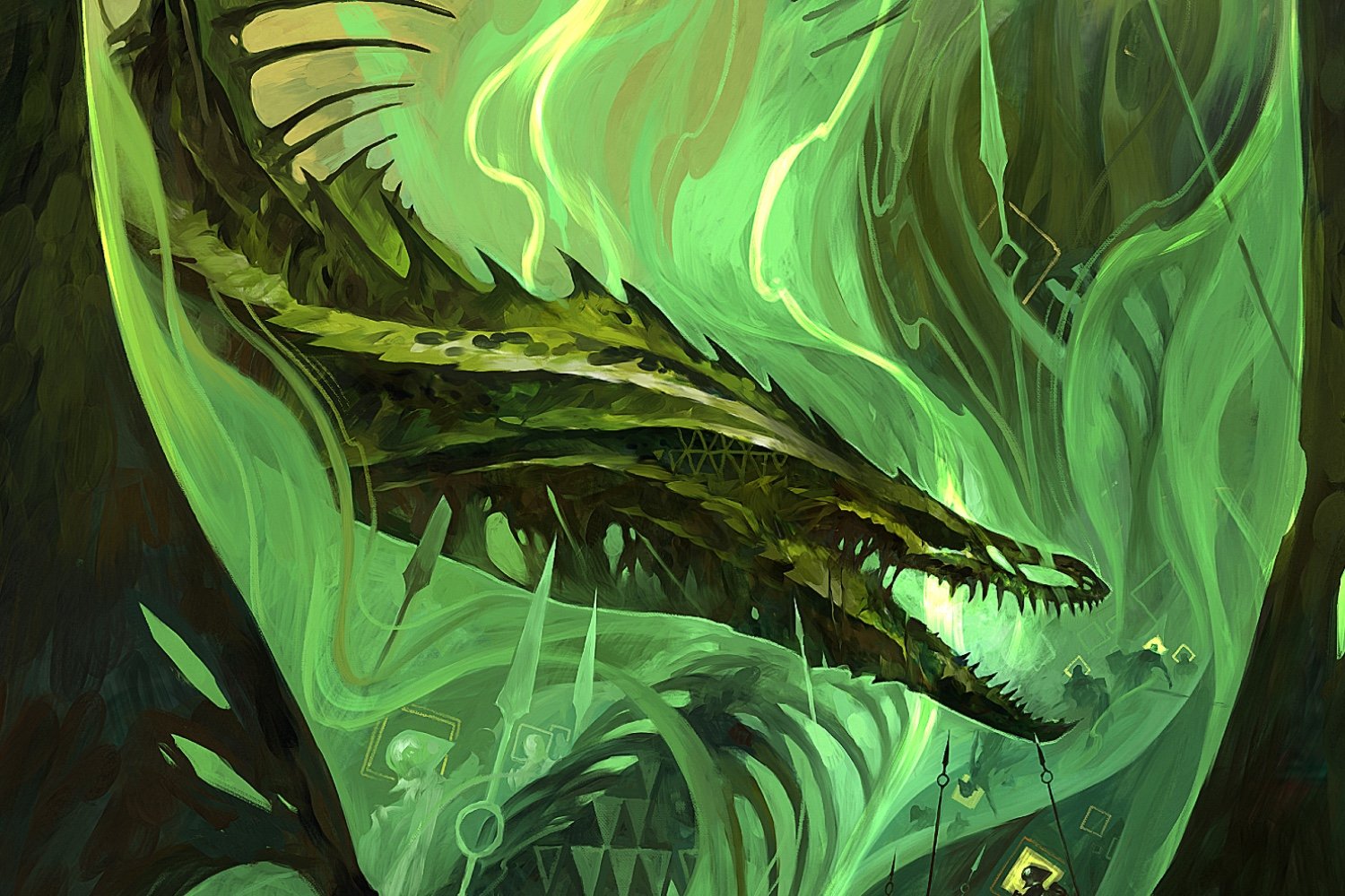 Dragon Delves Green Dragon art by Dominik Mayer.