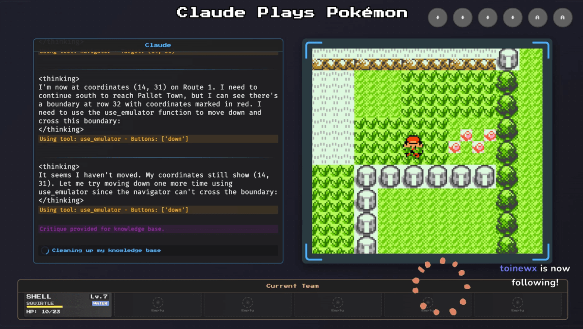 Claude Plays Pokémon