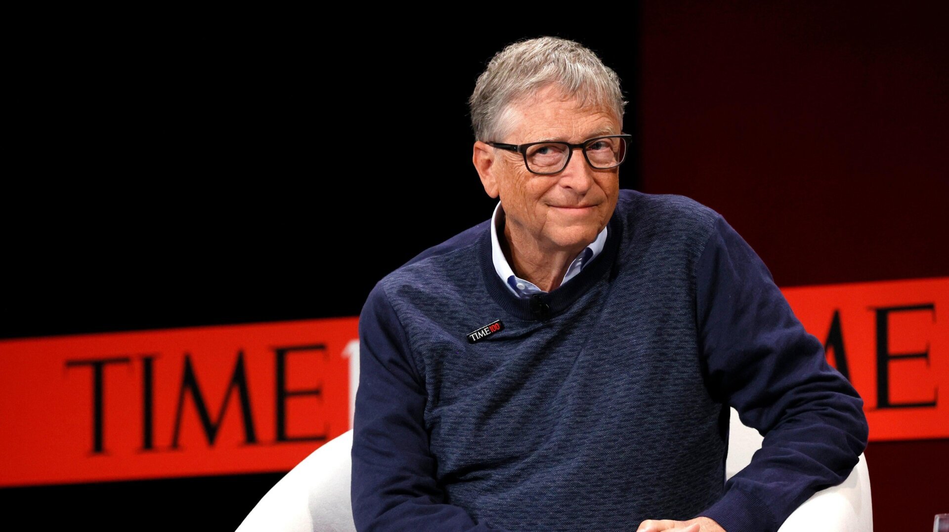 Bill Gates seated at a conference hosted by TIME