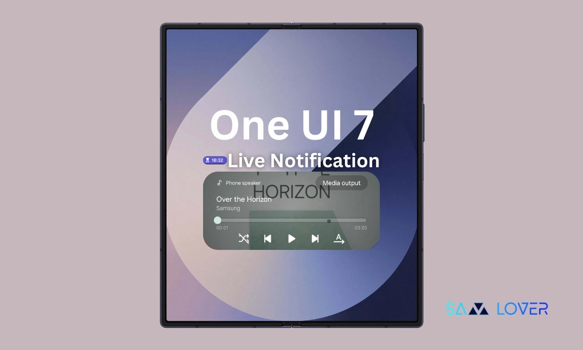 One UI 7 Beta: Media Player in Live Notifications