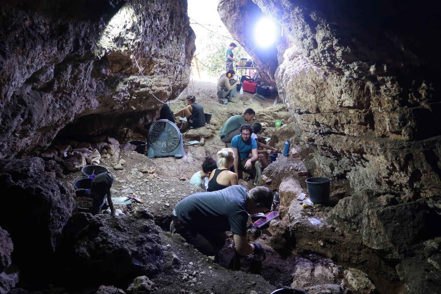 Tinshemet Cave, where the recent research took place.