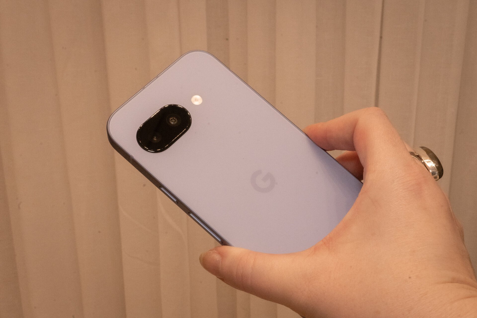 The Pixel 9a in Iris.