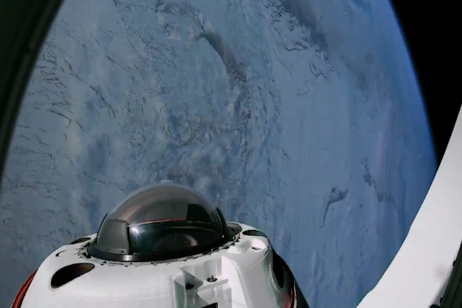 A view of Earth's polar regions from the Dragon spacecraft.