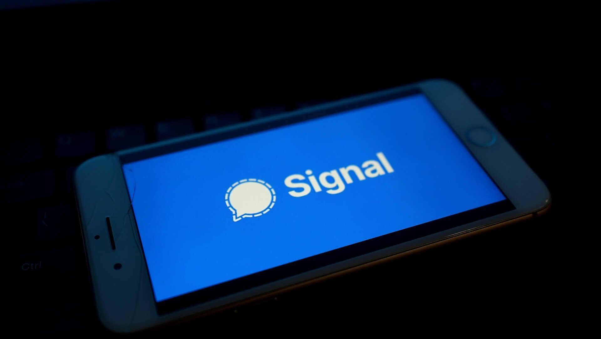Signal logo displayed on a smartphone screen