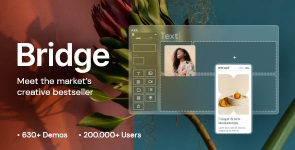 Bridge WordPress Theme creative demo layout
