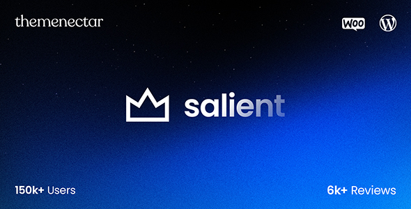 Salient WordPress Theme showcasing bold design and animations