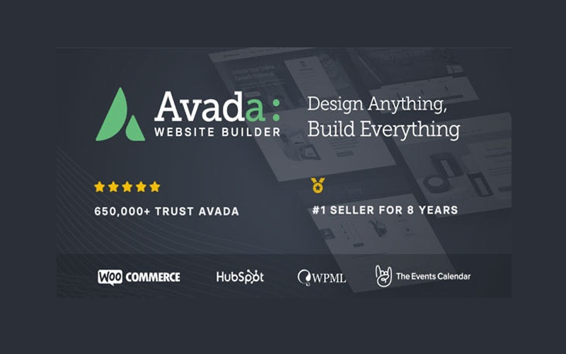 Avada WordPress Theme demo showcasing Fusion Builder