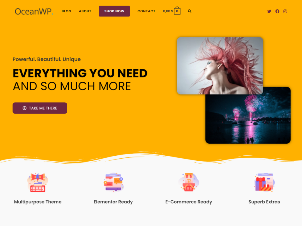 OceanWP WordPress Theme demo page