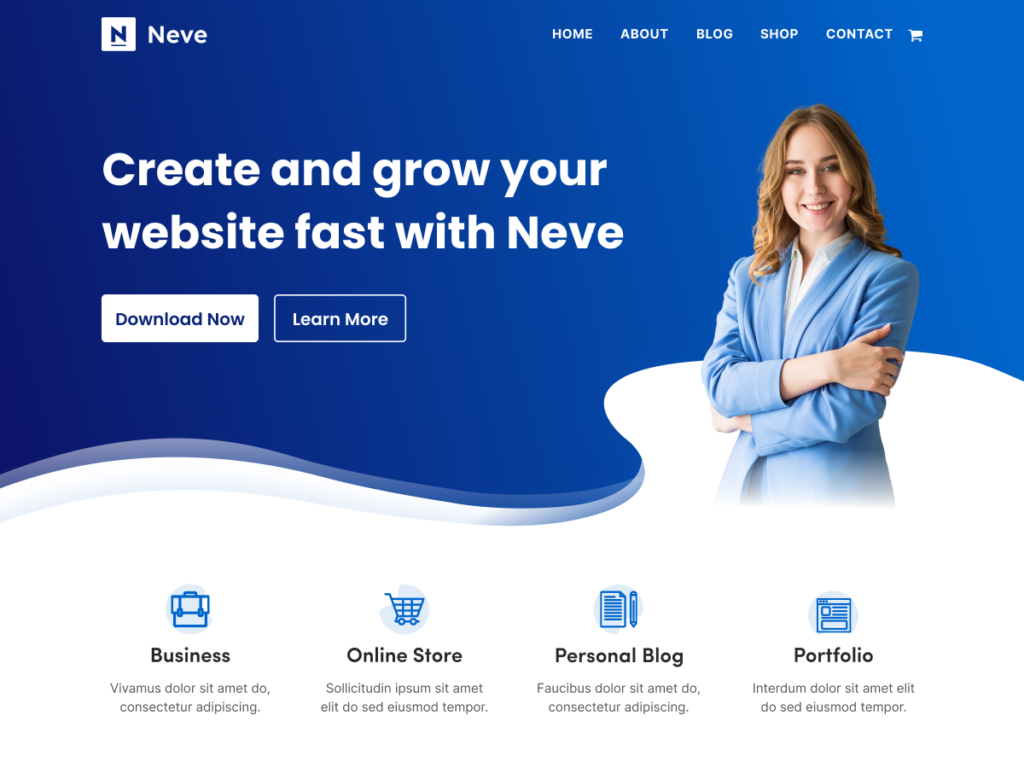 Neve - Modern, fast, and adaptable WordPress theme Neve WordPress Theme mobile-first design