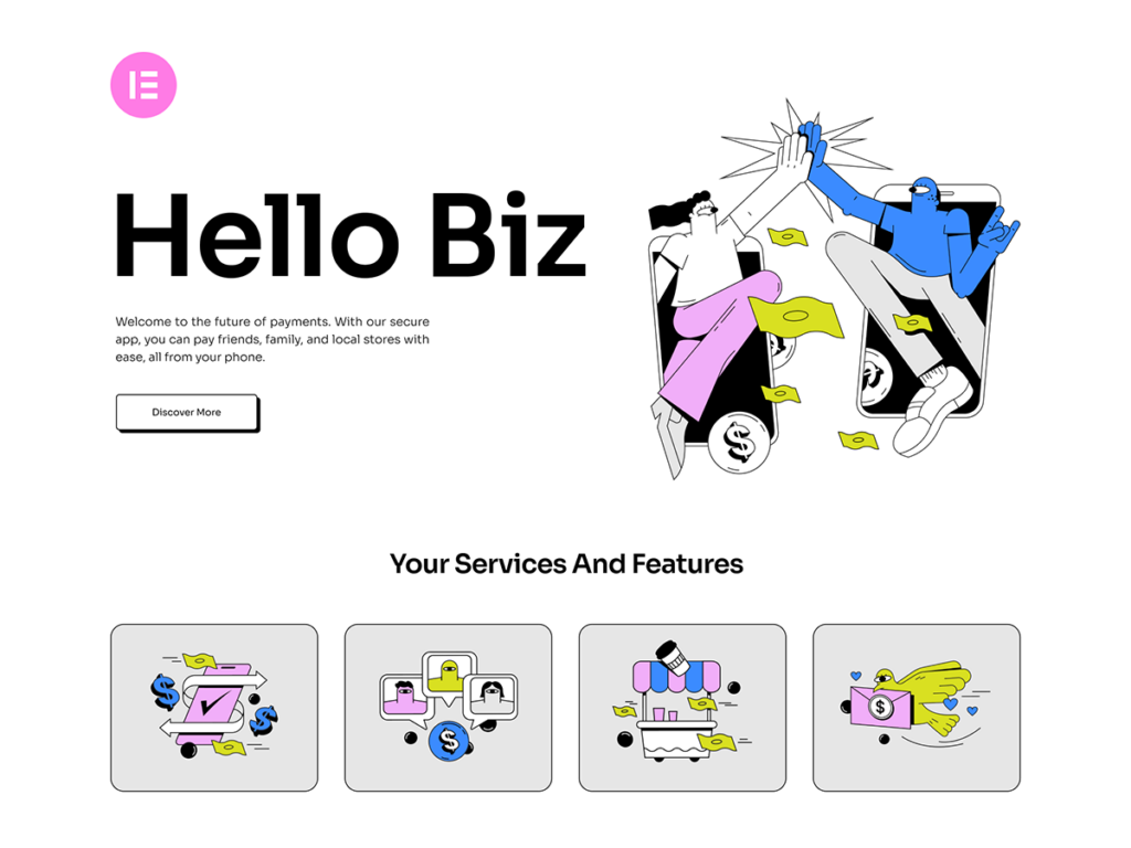 Hello Biz - Professional business starter theme Hello Biz WordPress Theme business design