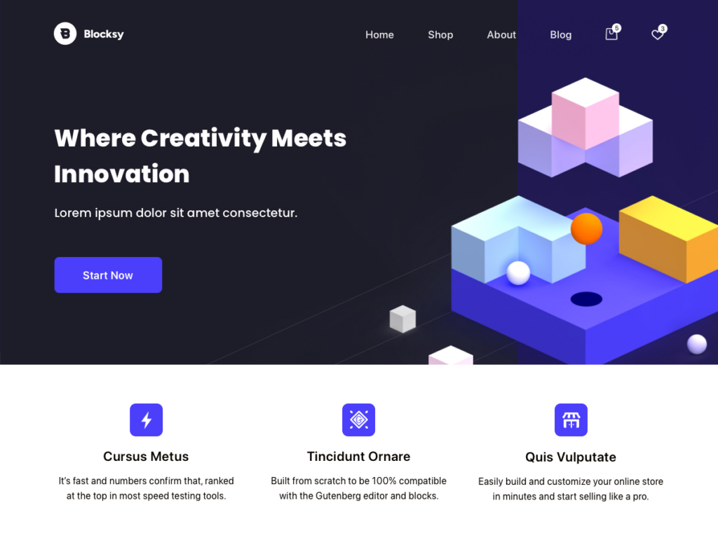 Blocksy - Modern, lightweight, and Gutenberg-optimized theme Blocksy WordPress Theme demo optimized for Gutenberg