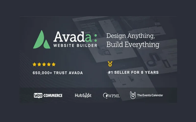 Avada WordPress Theme demo showcasing Fusion Builder