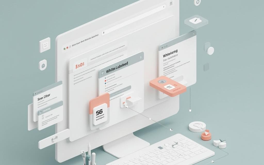 Create a featured image for a post about: White Label WordPress: Building Your Agency Brand