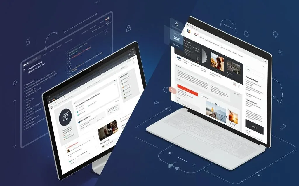 Create a featured image for a post about: WordPress Page Builder Comparison: Performance Impact vs. Design Flexibility