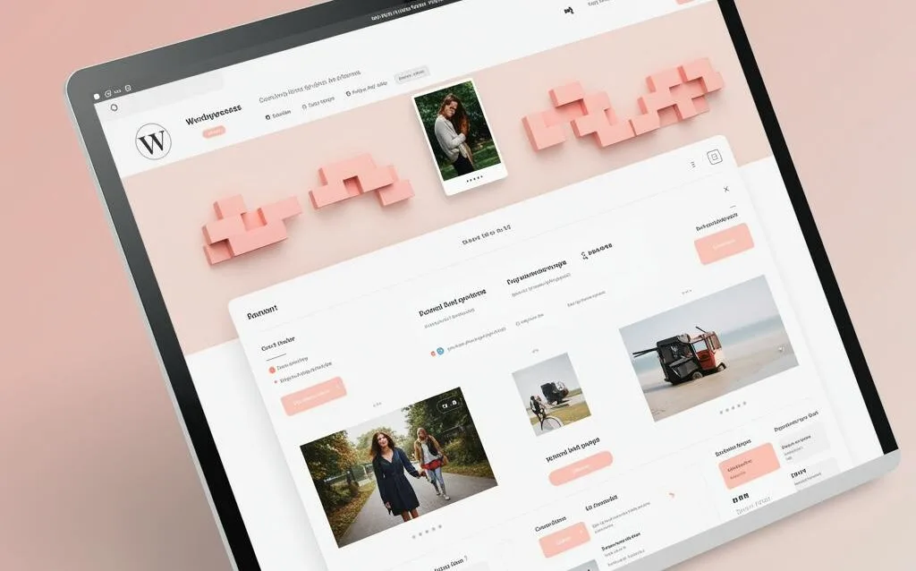 Create a featured image for a post about: Block Patterns: Creating Reusable Design Components in WordPress