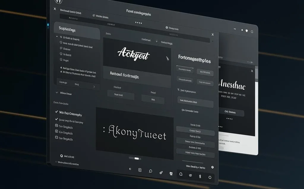 Create a featured image for a post about: WordPress Typography: Advanced Font Loading and Management Techniques