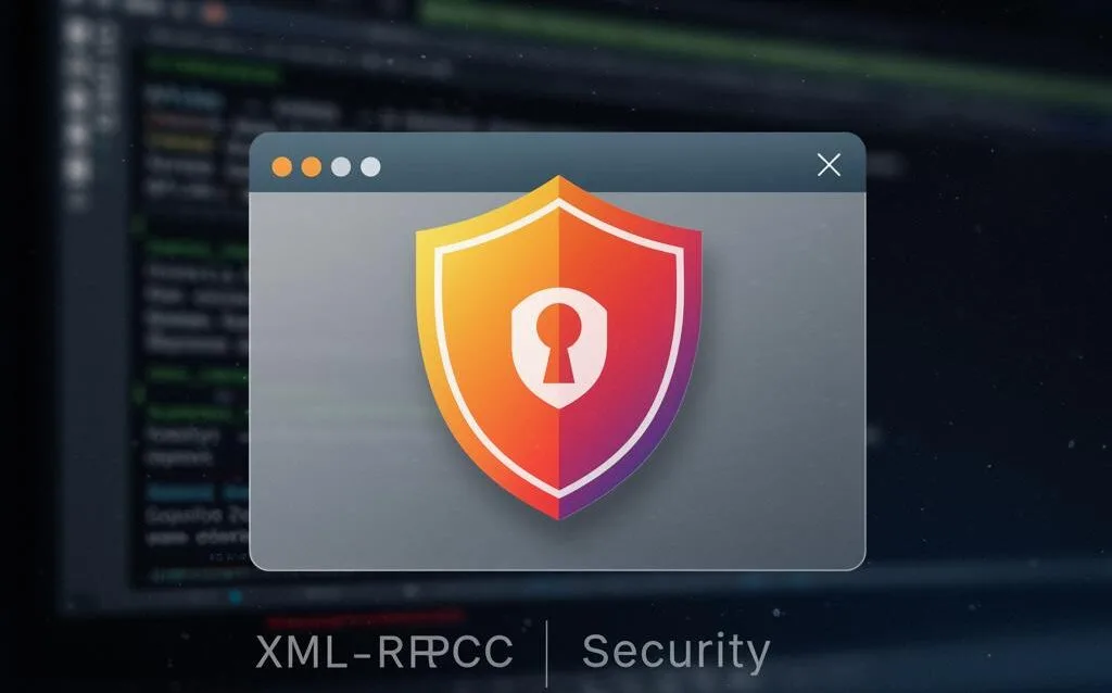 Create a featured image for a post about: XML-RPC in WordPress: Security Implications and Mitigation Strategies