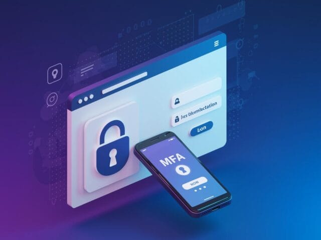 Create a featured image for a post about: Implementing MFA (Multi-Factor Authentication) in WordPress