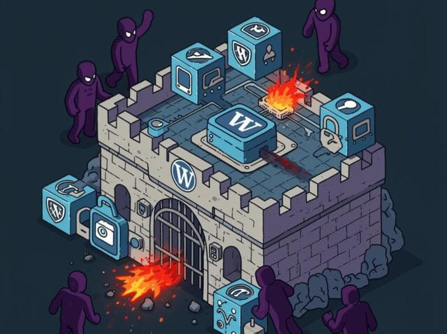 Create a featured image for a post about: WordPress Supply Chain Attacks: Protecting Your Plugin Ecosystem
