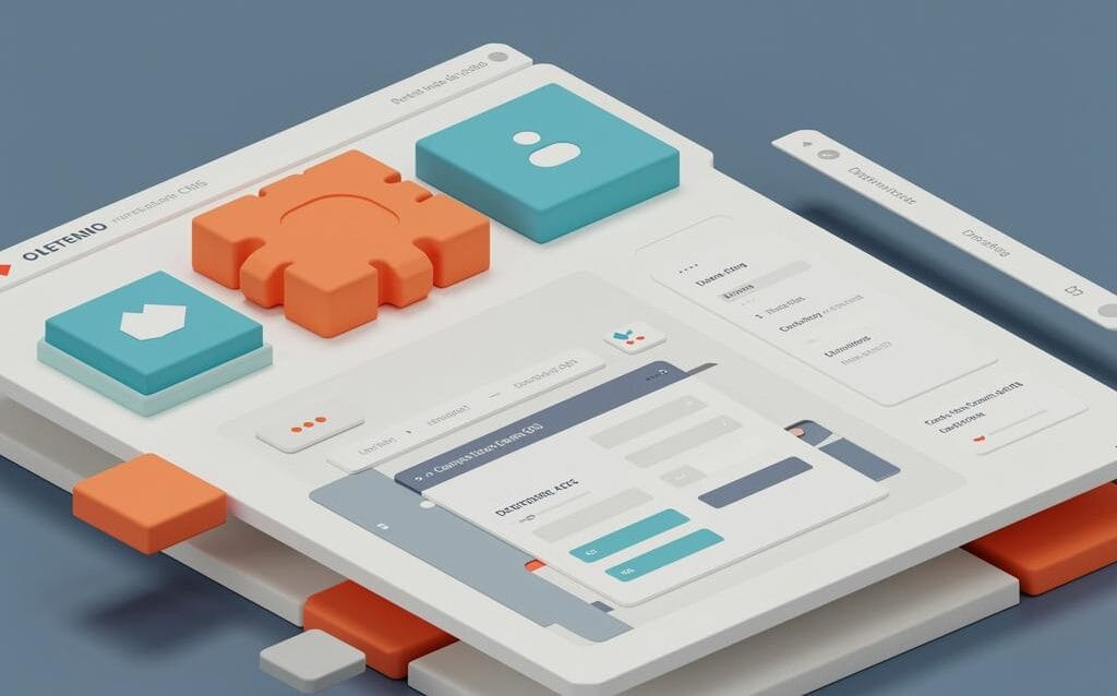 Create a featured image for a post about: Composable CMS: Building Your Perfect Content Stack