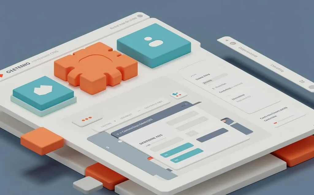 Create a featured image for a post about: Composable CMS: Building Your Perfect Content Stack