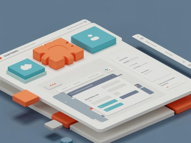 Create a featured image for a post about: Composable CMS: Building Your Perfect Content Stack