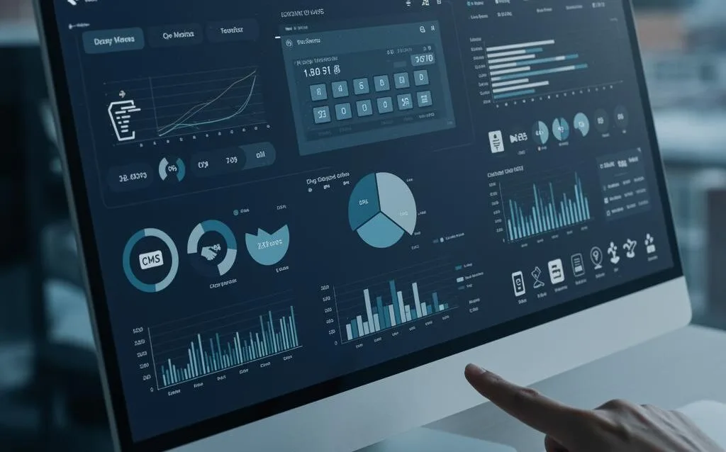 Create a featured image for a post about: CMS ROI Calculator: Measuring the Business Value of Your CMS