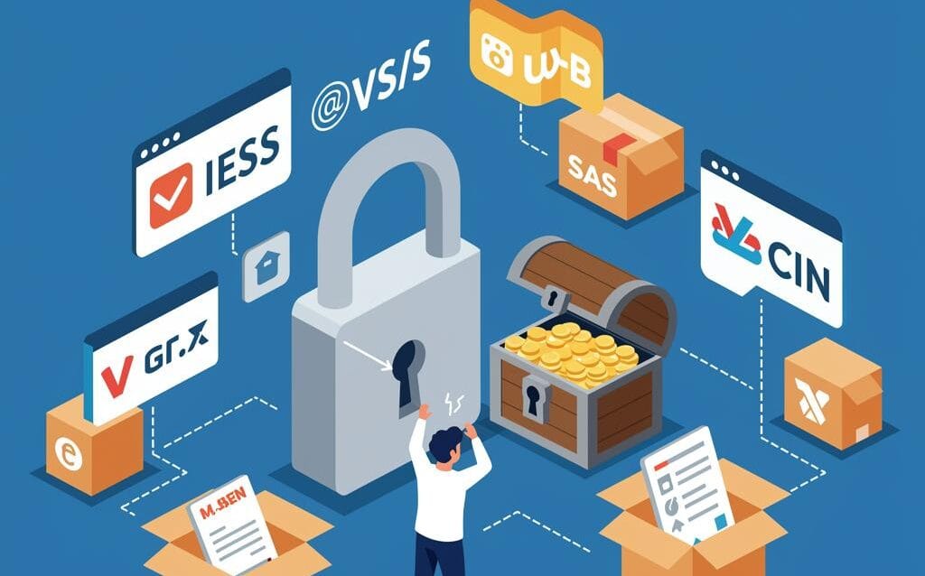 Create a featured image for a post about: CMS Vendor Lock-in: Strategies for Maintaining Content Portability