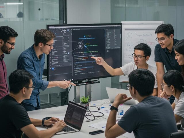 Create-a-featured-image-for-a-post-about-Security-Champions-Program-Building-Security-Expertise-Within-Development-Teams Create a featured image for a post about: Security Champions Program: Building Security Expertise Within Development Teams