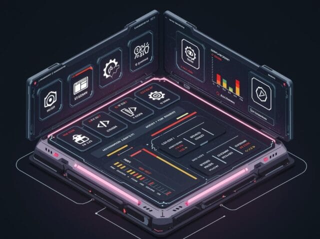 Create a featured image for a post about: Modern JavaScript Frameworks: Performance Comparison for 2025