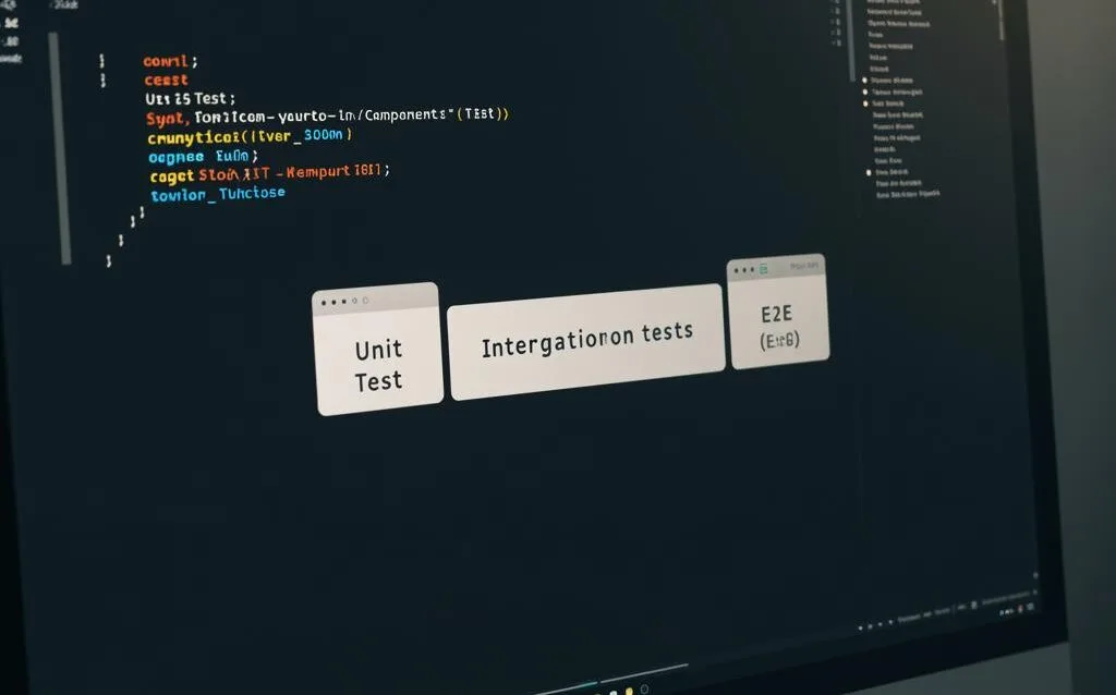 Create a featured image for a post about: Frontend Testing Strategies: Unit, Integration, and E2E Testing Approaches