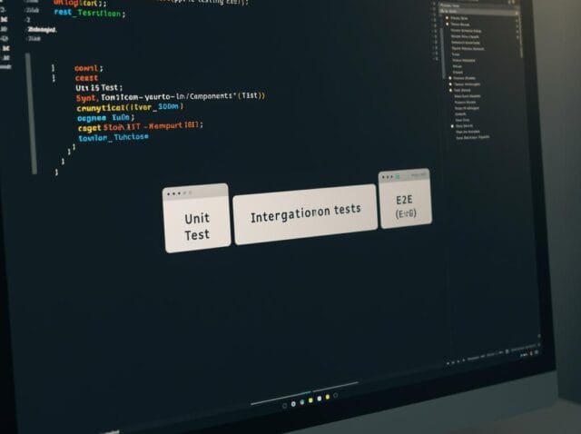 Create a featured image for a post about: Frontend Testing Strategies: Unit, Integration, and E2E Testing Approaches