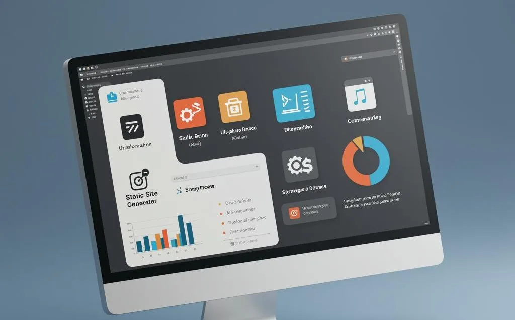 Create a featured image for a post about: Static Site Generators: Comparative Analysis for Different Use Cases