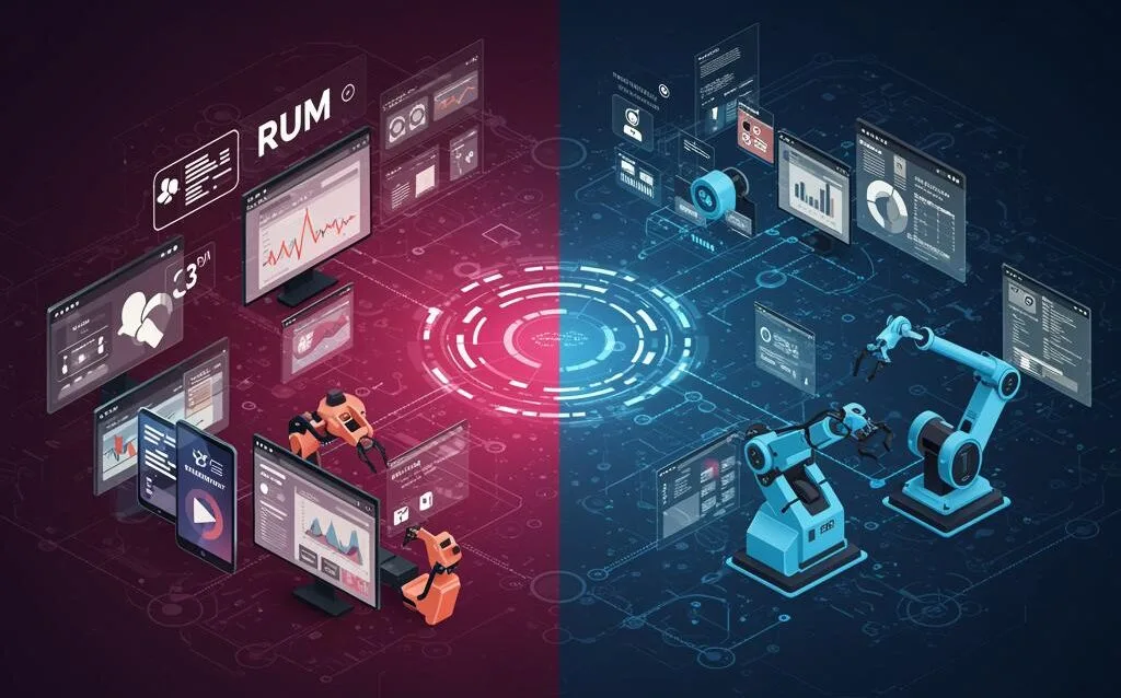 Create-a-featured-image-for-a-post-about-RUM-vs.-Synthetic-Monitoring-Creating-a-Comprehensive-Web-Performance-Strategy Create a featured image for a post about: RUM vs. Synthetic Monitoring: Creating a Comprehensive Web Performance Strategy