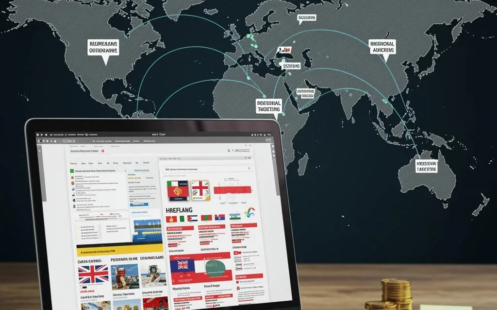 Create a featured image for a post about: International SEO: Hreflang Implementation and Regional Targeting Strategies