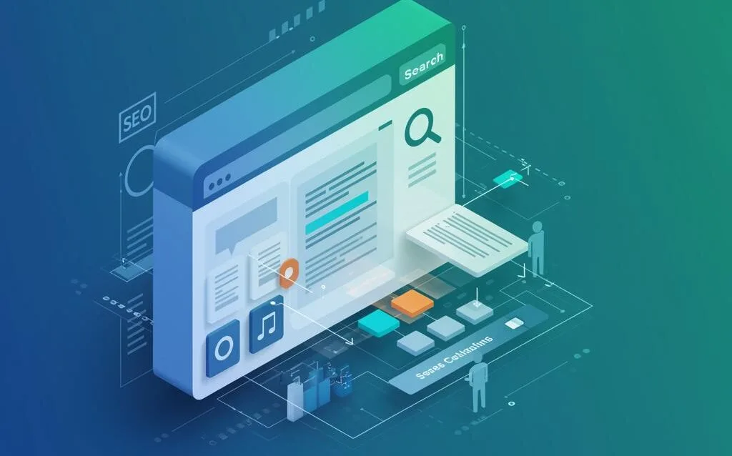 Create a featured image for a post about: SEO for Web Applications: Making Dynamic Content Discoverable