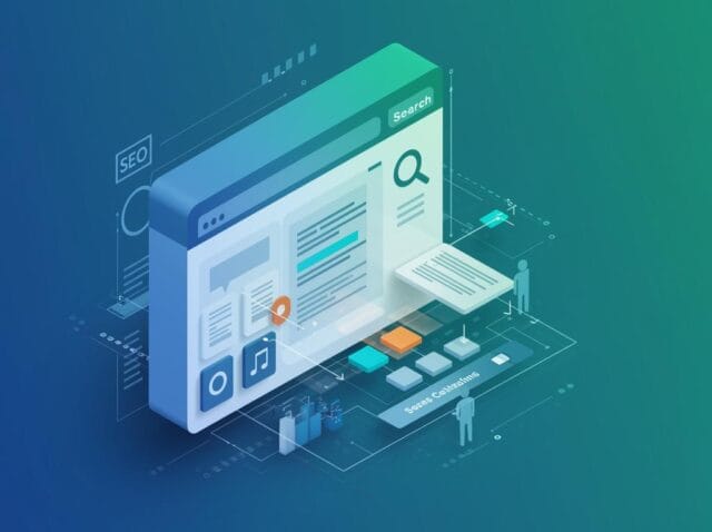 Create a featured image for a post about: SEO for Web Applications: Making Dynamic Content Discoverable